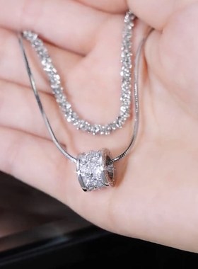 设计感双层叠戴满天星小蛮腰项链女新款高级感气质锁骨链毛衣配饰