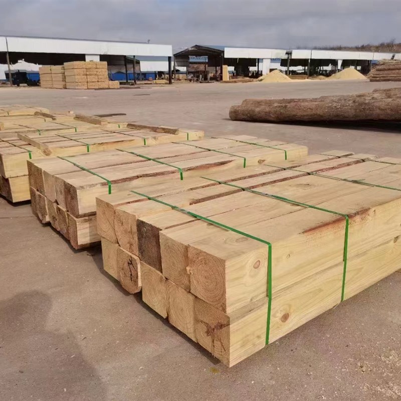 枕木榆木吊车硬杂l木垫木矿用实木设备垫木建筑桥梁枕木拉钢卷定 - 图3