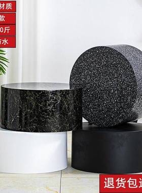 暴力熊摆件底座增高台圆形底座展台模特地台圆柱展示台直播间站台