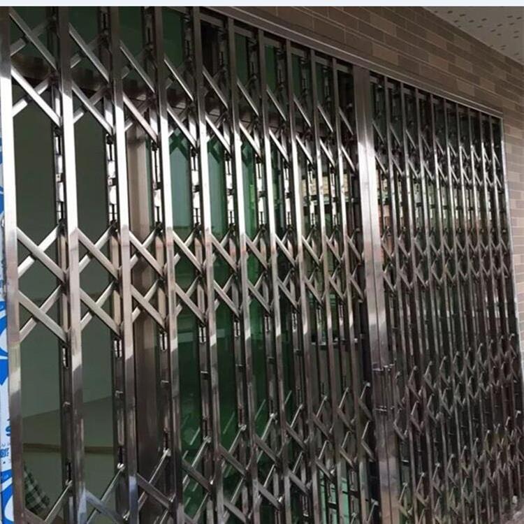 全屋定制进户门推拉式防盗门不锈钢拉闸门商用艺术不锈钢门 阳台 - 图1