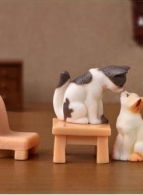 仿真写实可爱猫咪微缩桌面装饰小摆件动物模型微景观多肉盆景配件