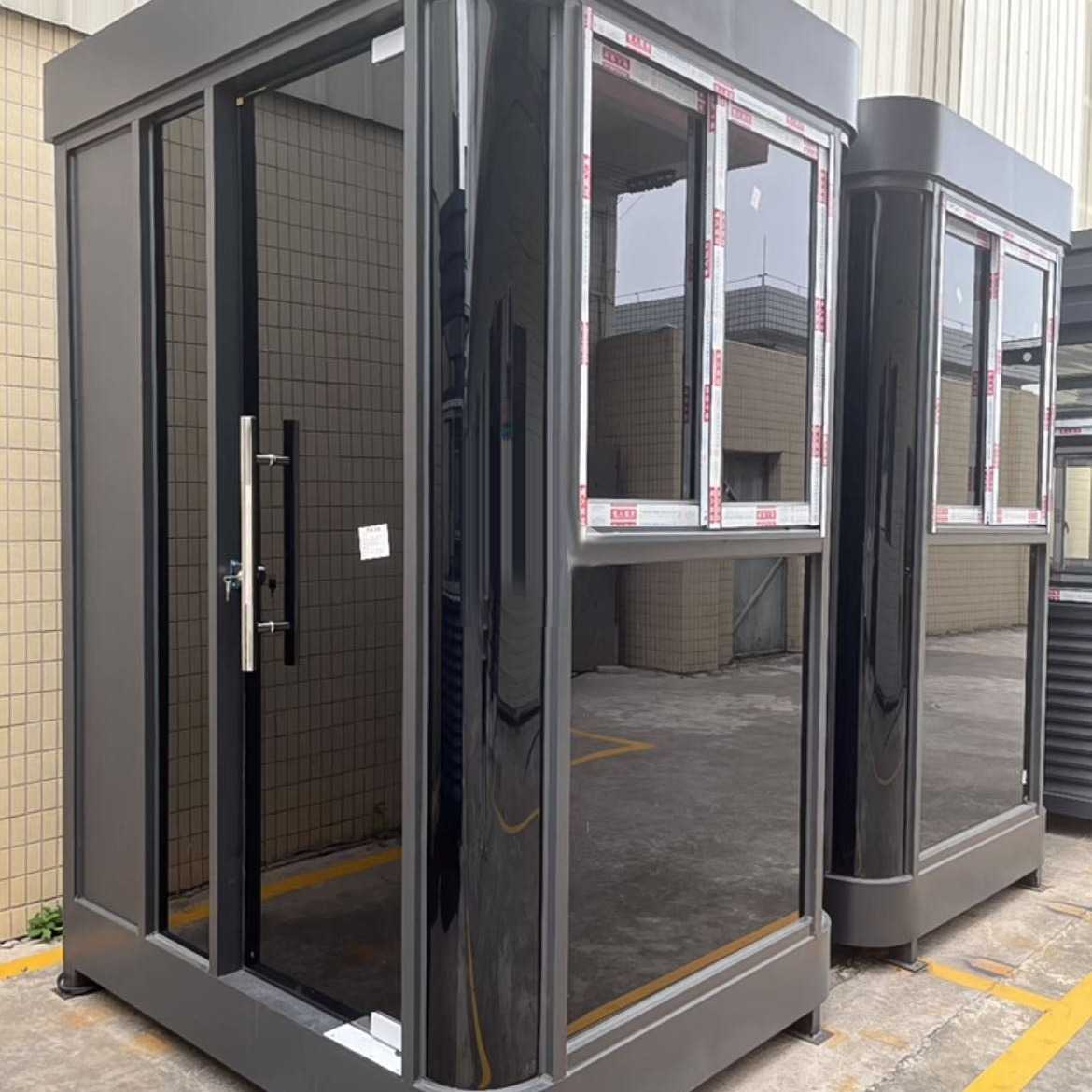 铝合金成品岗亭小区门卫值班商场停车场收费钢结构厂住人 - 图1