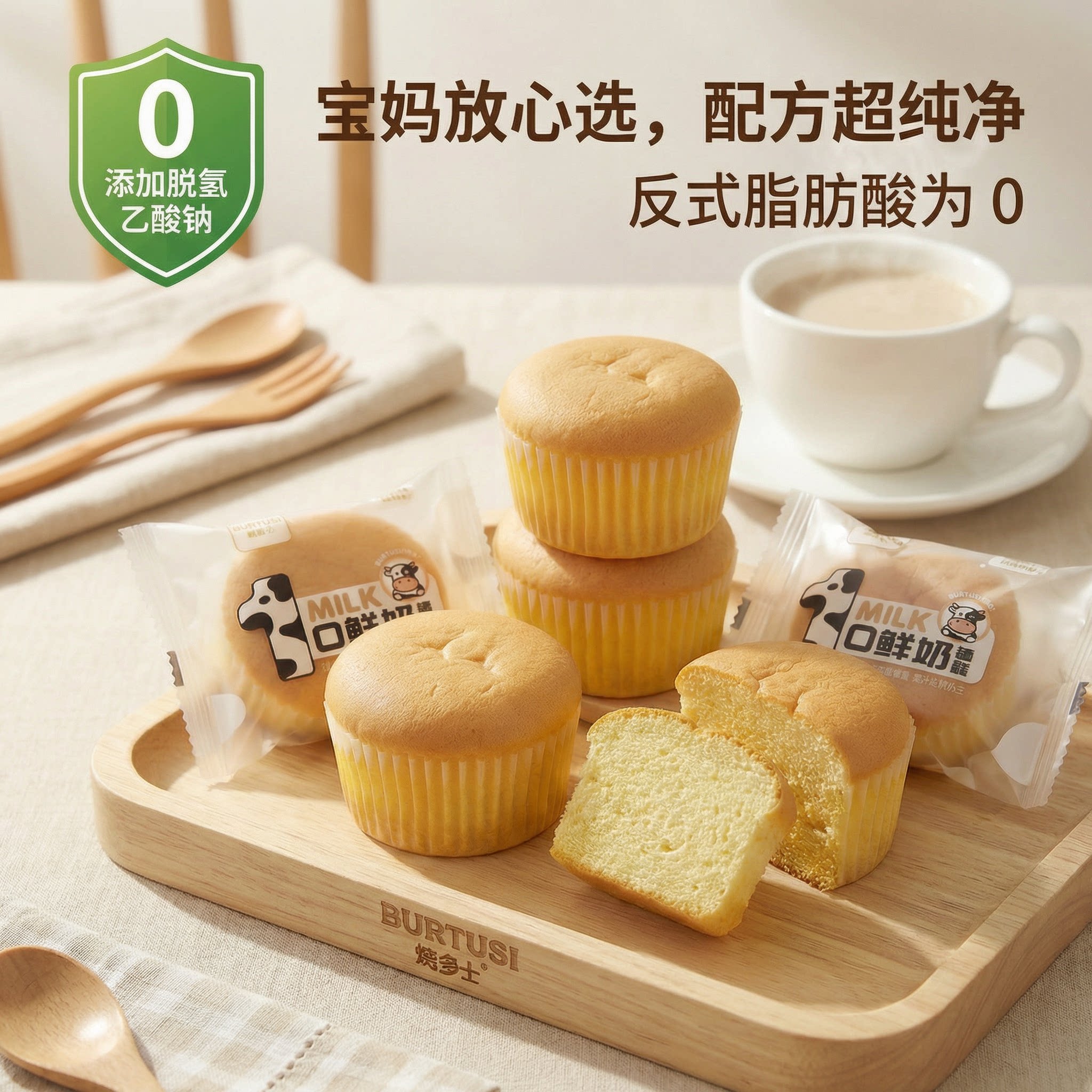 鲜奶风味蛋糕早餐代餐独立包装烘焙下午茶点心糕点戚风学生早点