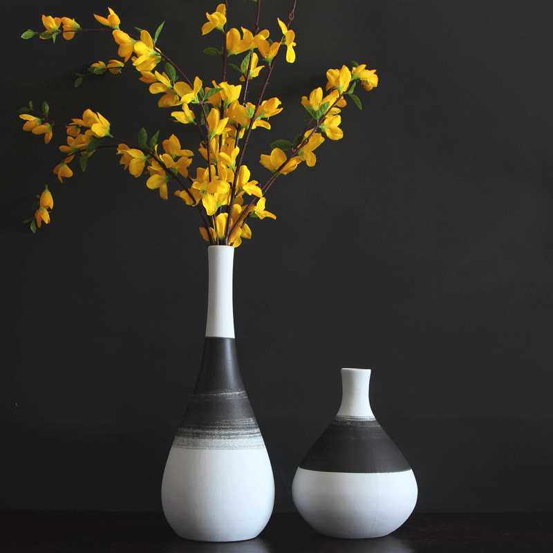 素烧复古新中式陶罐侘寂风装饰品摆件玄关电视柜插花水培陶瓷花瓶,淘宝优惠券,粉丝福利购,淘宝优惠卷