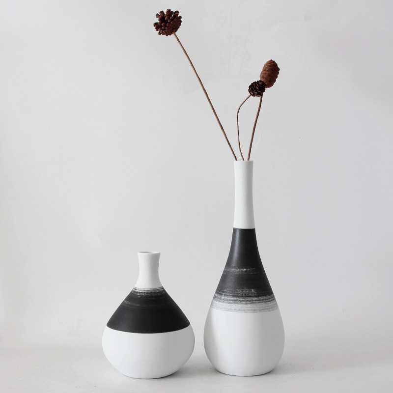 素烧复古新中式陶罐侘寂风装饰品摆件玄关电视柜插花水培陶瓷花瓶,淘宝优惠券,粉丝福利购,淘宝优惠卷