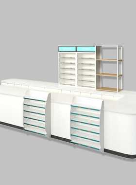 店铺便利店超市收银台展示柜一体烟酒柜母婴店零食店转角吧台定制