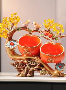 柿子收纳摆件事事k如意入门鞋柜玄关高颜值装饰品客厅装修桌面摆