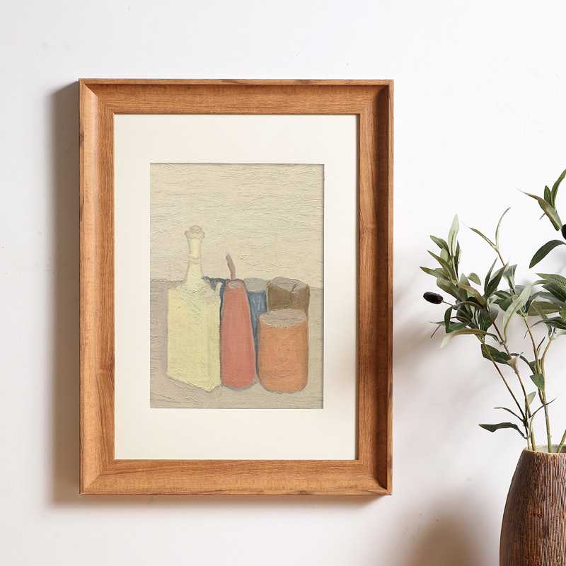 复古画框装裱木质相框挂墙四4k8k八开水彩素描a3a4纸油画框架18寸 - 图2