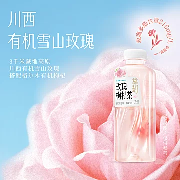 二次方玫瑰花茶花草茶0糖0脂卡500ml[16元优惠券]-寻折猪