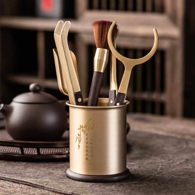 铜木茶道六君子套装茶夹茶勺黑檀木配件茶艺功夫茶具养壶笔茶配件,淘宝优惠券,粉丝福利购,淘宝优惠卷