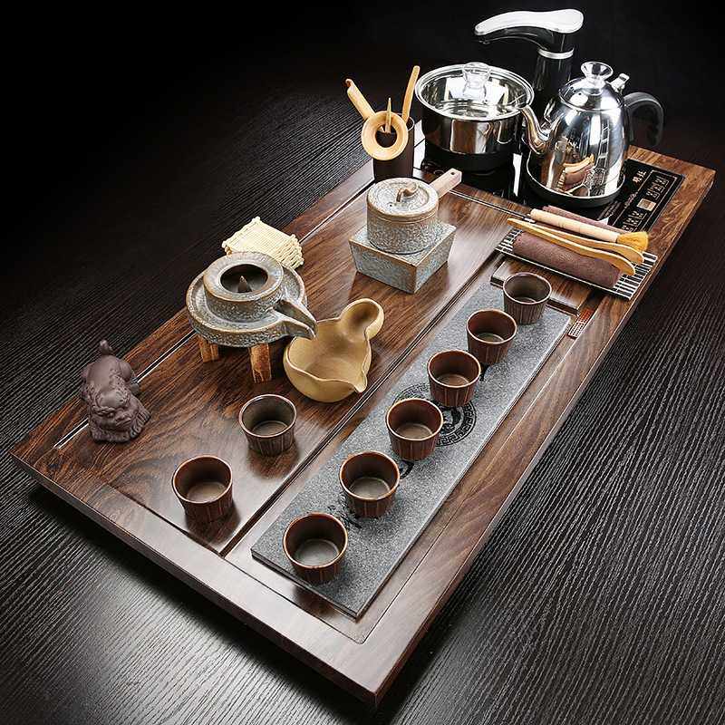 5ZW茶具套装全套茶盘电茶炉自动上水一体办公家用大茶台会客轻奢,淘宝优惠券,粉丝福利购,淘宝优惠卷