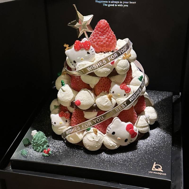 2025新年跨年网红hellokitty许愿树蛋糕装饰蝴蝶结kt猫摆件插件 - 图3