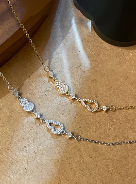 透莎满钻葫芦925纯银手链女