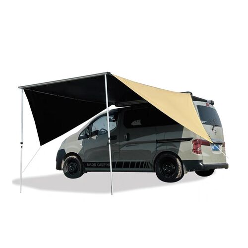 车边天幕双翼加厚黑胶PU8u000侧帐幕布遮阳棚车顶户外露营自驾旅 - 图3