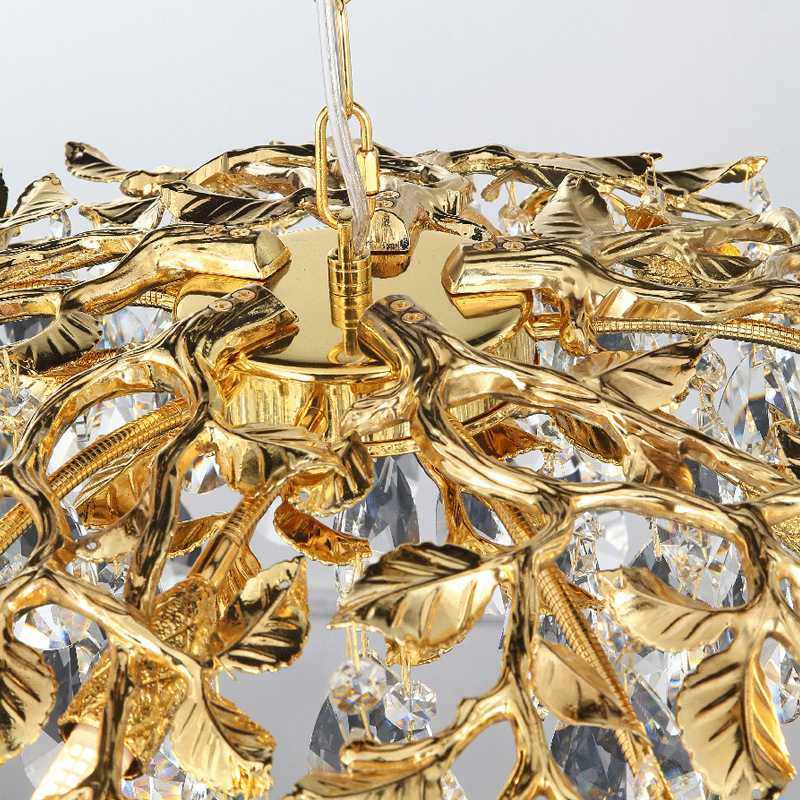 轻奢水晶花朵吊灯客厅餐厅卧室手工艺术装饰金色树枝造型灯具,淘宝优惠券,粉丝福利购,淘宝优惠卷