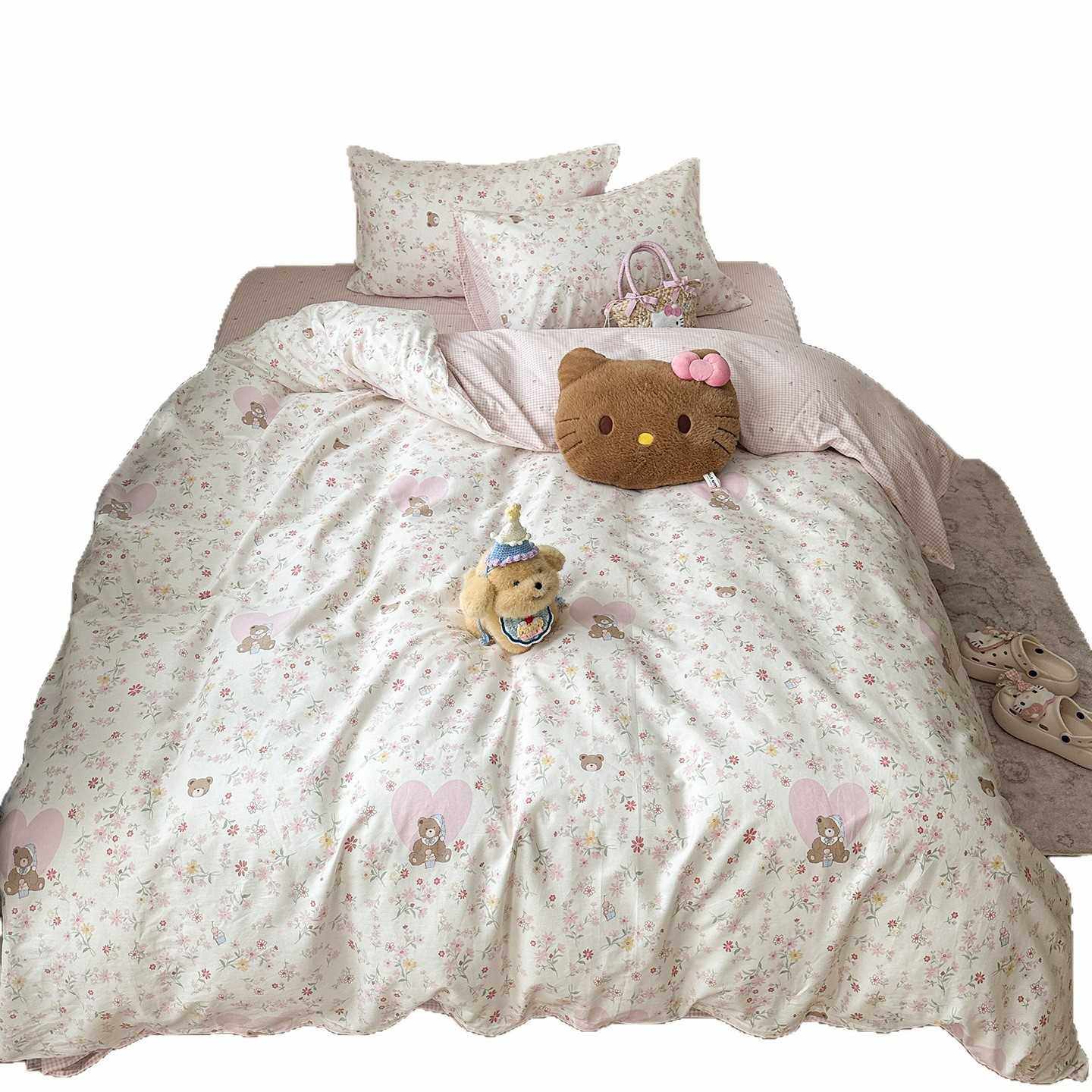 小碎花纯棉床上四件套少女心全棉床单被套学生宿舍三件套家用套件,淘宝优惠券,粉丝福利购,淘宝优惠卷