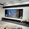 Stainless steel TV niche living room background wall metal TV cabinet embedded 65/75/85/100 inch niche