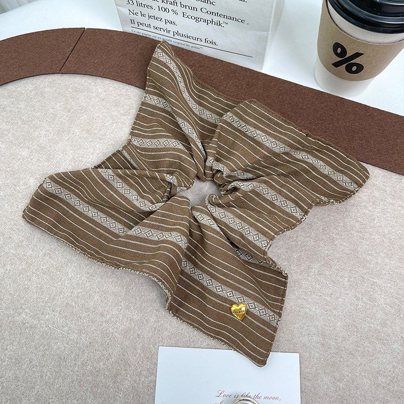 黑色条纹双面发圈大肠圈气质百搭马尾皮筋女扎头发绳法式复古头绳,淘宝优惠券,粉丝福利购,淘宝优惠卷