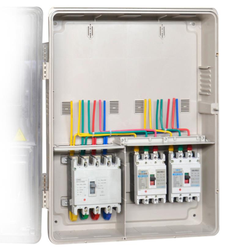 三相二户CM10型电表箱三相2位上下结构户外塑料电表箱 - 图2