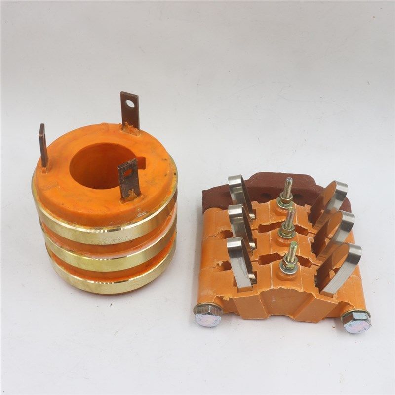 2路3路4路集电环铜滑环内径35 40 45外径78玻璃钢碳刷架碳刷8*12,淘宝优惠券,粉丝福利购,淘宝优惠卷