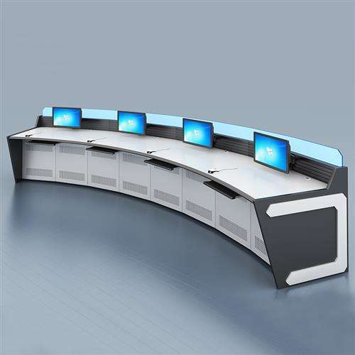 Command center console curved double workbench dispatch platform security central control monitoring room monitoring console