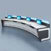 Command center console curved double workbench dispatch platform security central control monitoring room monitoring console