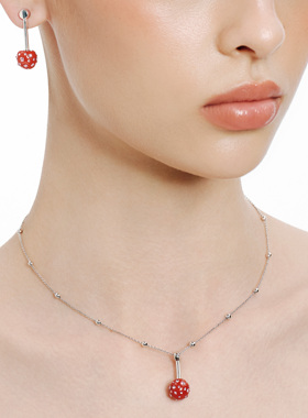 GdV水果系列水晶樱桃项链
