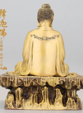 黄铜释迦佛像摆件家用供奉