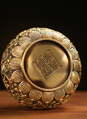 纯铜生财聚宝盆摆件招财聚财