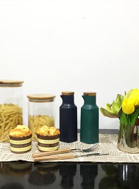 北欧风样板房间展饭厅厨房整体橱柜彷真展示陈列道具软装饰品摆件