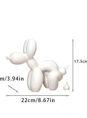 现代风便便气球j狗创意个性树脂工艺品回家入户摆件办公桌装饰