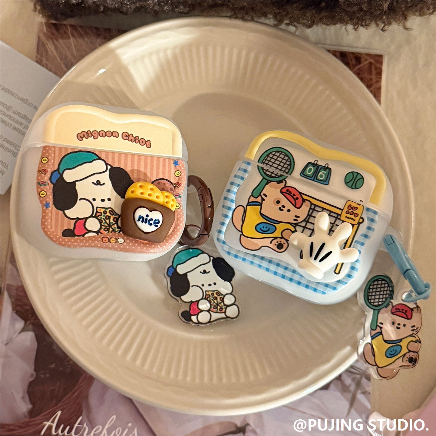 可爱立体猫狗适用苹果Airpods4代蓝牙耳机套Pro2趣味3代挂件1磨砂,淘宝优惠券,粉丝福利购,淘宝优惠卷