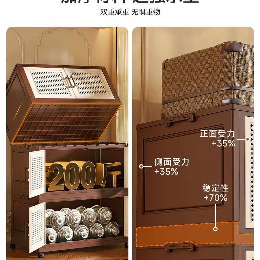 收纳柜免安装加厚折叠收纳箱家用卧室衣服大容量整理盒零食架,淘宝优惠券,粉丝福利购,淘宝优惠卷