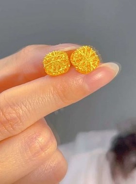 金包银拉丝小方糖l戒指女爆闪花丝素圈镂空指环对戒送女友节日礼