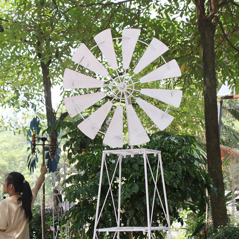 铁艺风车花架户外园艺植物爬藤月季展示架花园摆件旋转庭院置物架,淘宝优惠券,粉丝福利购,淘宝优惠卷
