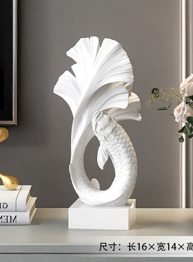 年年有余办公室h桌面锦鲤摆件如鱼得水玄关酒柜装饰品开业乔迁礼