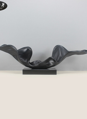 雕塑摆件抽象艺术品摆设现代软z装饰玻璃钢家居别墅售楼处客厅摆