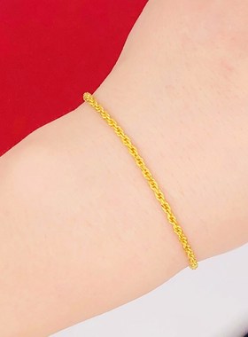 日韩简约时尚细手链 越南沙金镀A金个性民族风学生首饰女 久不掉