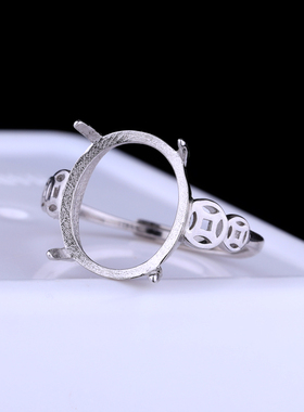 925银戒指空托镶松石蜜m蜡戒托女7*9 8*10 9*11 10*12 10*14