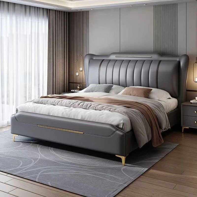 W1TR轻奢风1.8/1.5米床现代简约双人床实木软包储物婚床主卧,淘宝优惠券,粉丝福利购,淘宝优惠卷