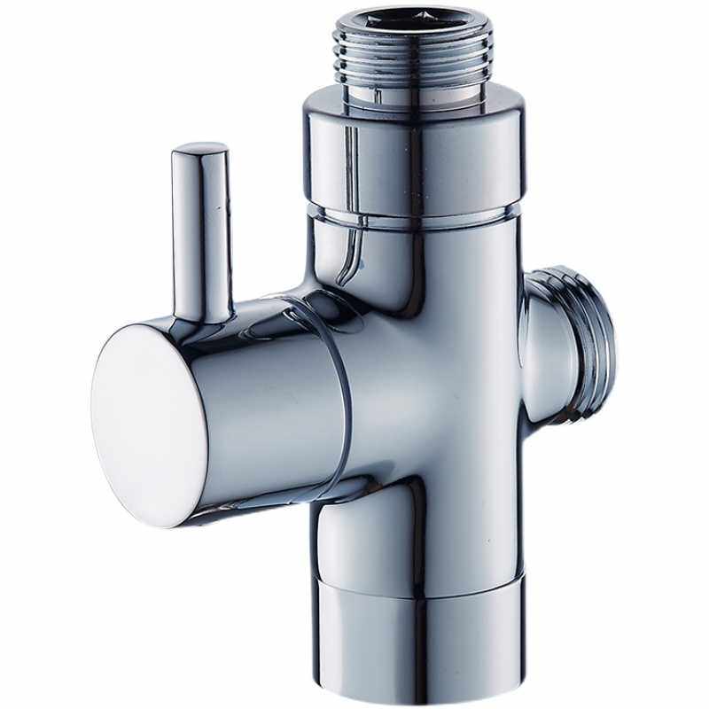全铜一进二出冷热分水器龙头配件四分转六分淋浴杆转换三通 - 图3