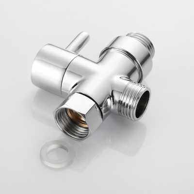 全铜一进二出冷热分水器龙头配件四分转六分淋浴杆转换三通 - 图2