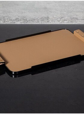 现代轻奢风长方形皮质托 托盘摆件样板房酒店书N房玄关茶收纳盘摆