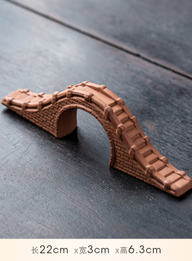 创意陶瓷石拱桥微景观鱼缸小桥流水石桥造景摆件枯山水沙盘装饰品