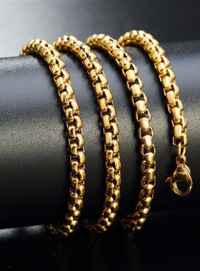 欧美简约男士珍珠炼u十字炼钛钢项炼佩炼 男女炼子