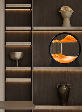 绝美流沙画 画摆件客厅酒柜电视z柜家居装饰品轻奢办公室艺术沙漏