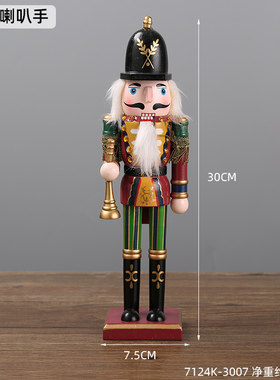 胡桃夹子士兵桌面木偶卡通t创意摆件办公室摆放家居艺术摆设装饰