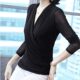 ເສື້ອຍືດຕາຫນ່າງຄໍ v-neck ສໍາລັບແມ່ຍິງພາກຮຽນ spring, summer ແລະດູໃບໄມ້ລົ່ນ