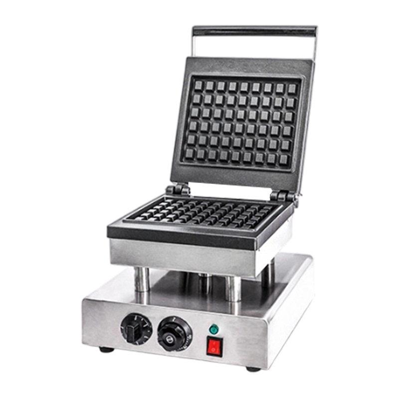 Head waffle machine 2026 new commercial electric heating waffle machine square crepe machine stainless steel electric baking pan