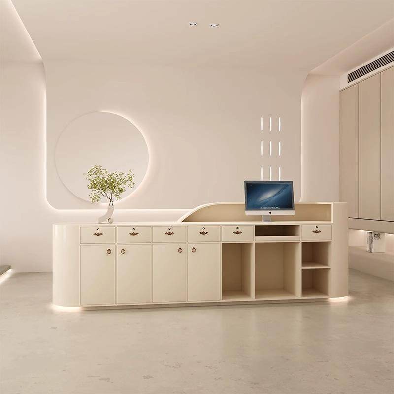 美容院收银台柜台简约现代服装店吧台创意瑜伽馆公司前台接待台桌,淘宝优惠券,粉丝福利购,淘宝优惠卷